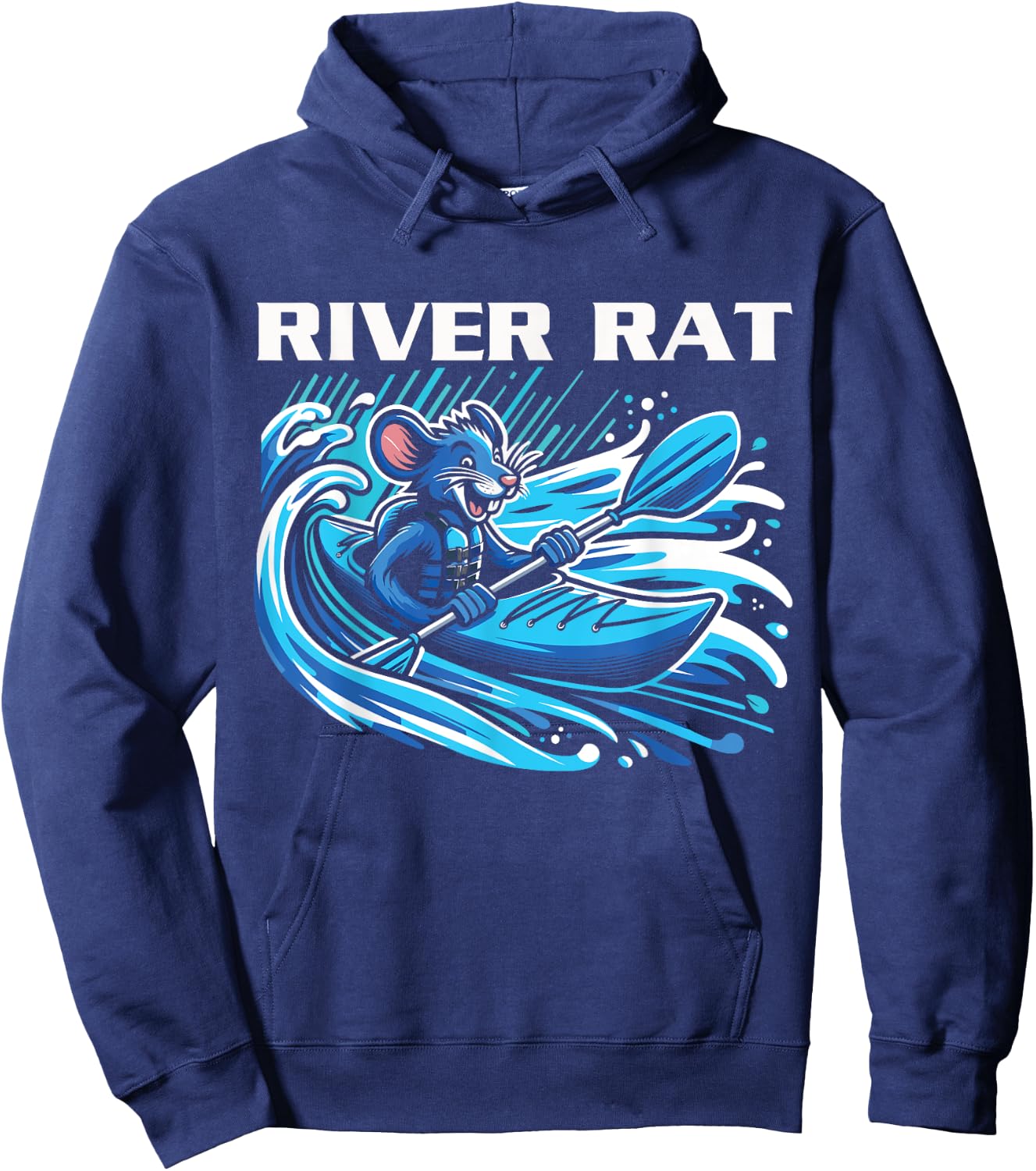 River Rat, River Kayaking, River Adventures, River Rat Hoodie - Hoodie | Navy