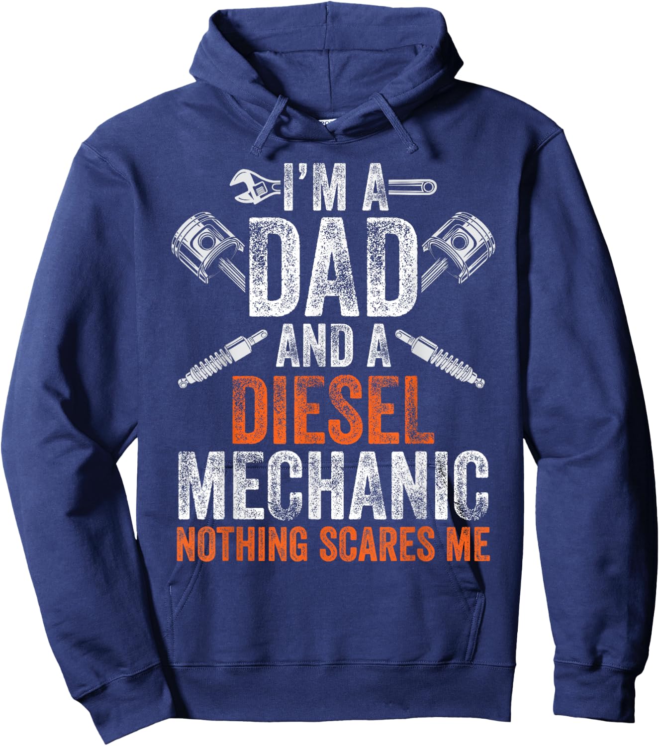 Gift Father's Day Halloween - Diesel Mechanic Dad Hoodie - Hoodie | Navy