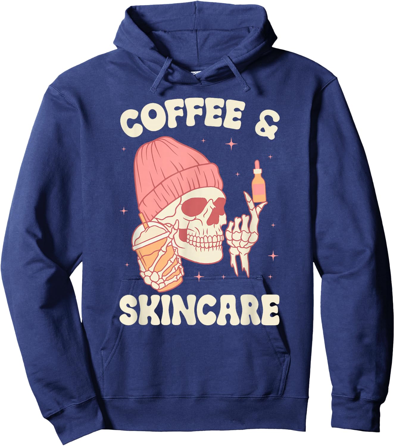 Coffee & Skincare Esthetician Esthetics Estheticians Hoodie - Hoodie | Navy