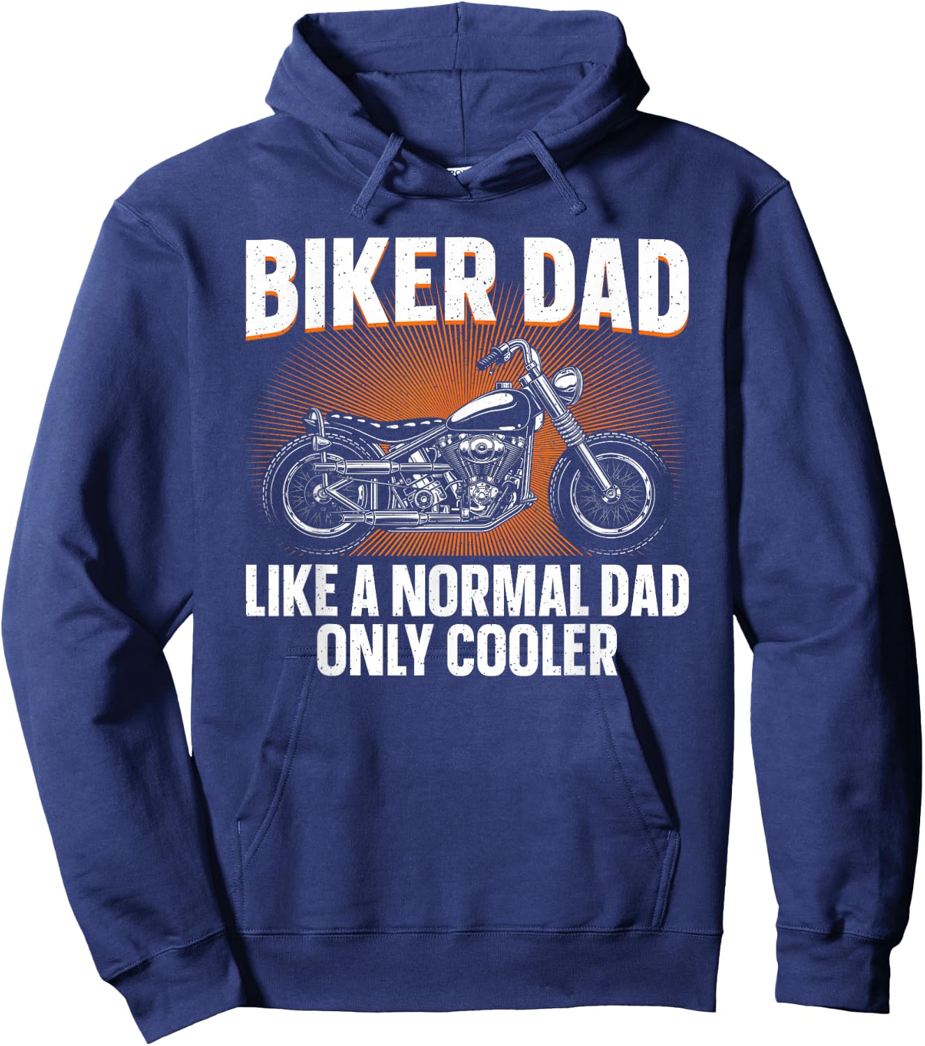 Funny Motorcycle Dad Design Grandpa Motorbike Rider Hoodie - Hoodie | Navy