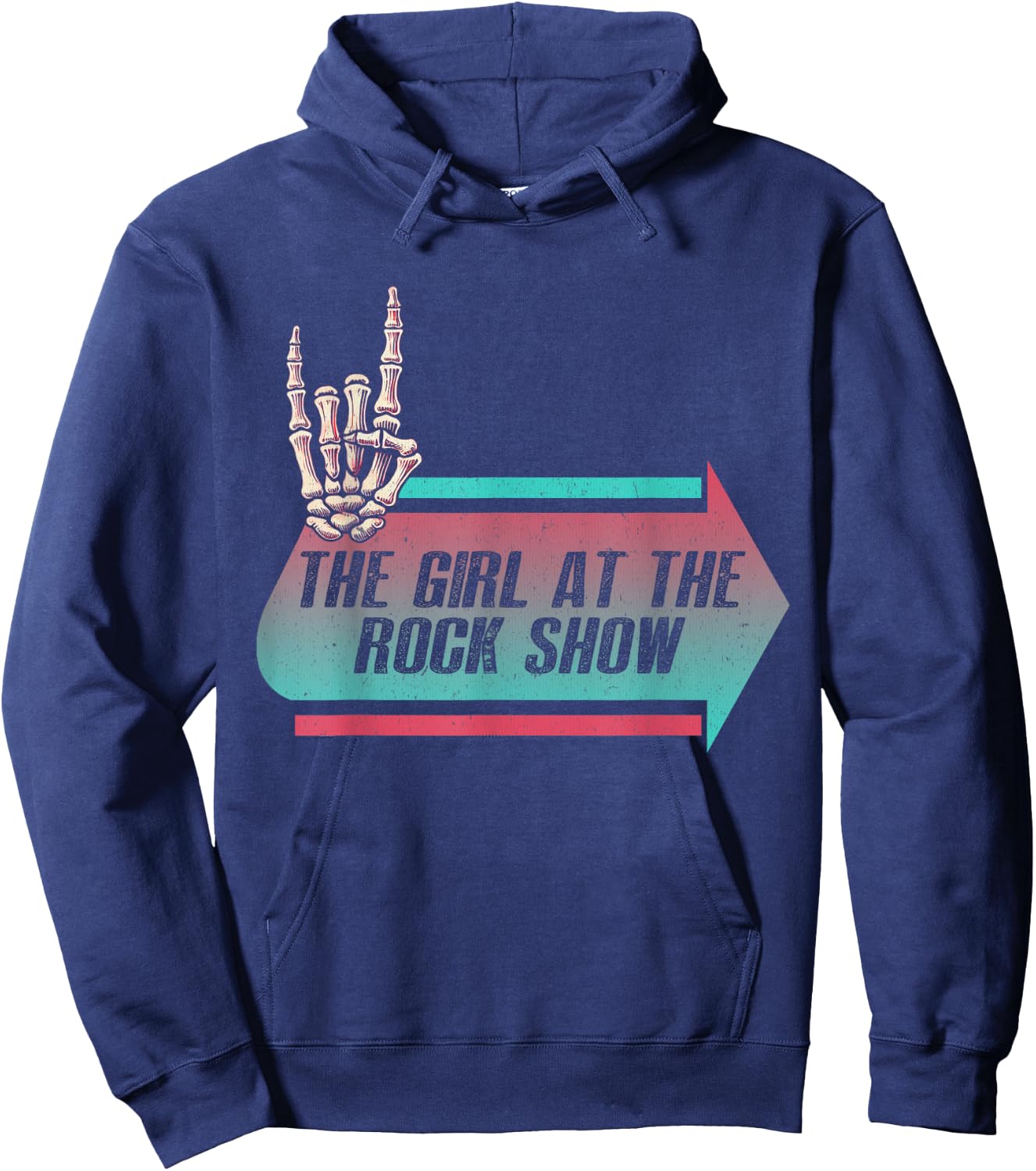 I Am The Girl At The Rock Show Vintage Musician Funny Outfit Hoodie - Hoodie | Navy