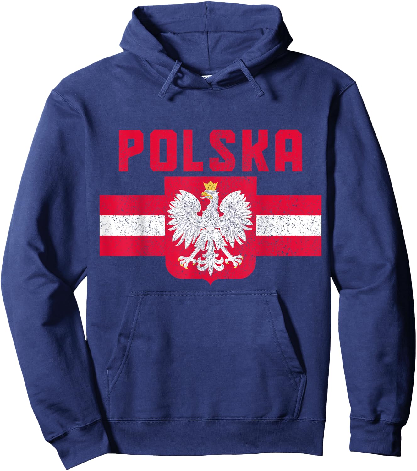 Polska Poland Flag Pride Eagle Polish Roots Hoodie - Hoodie | Navy