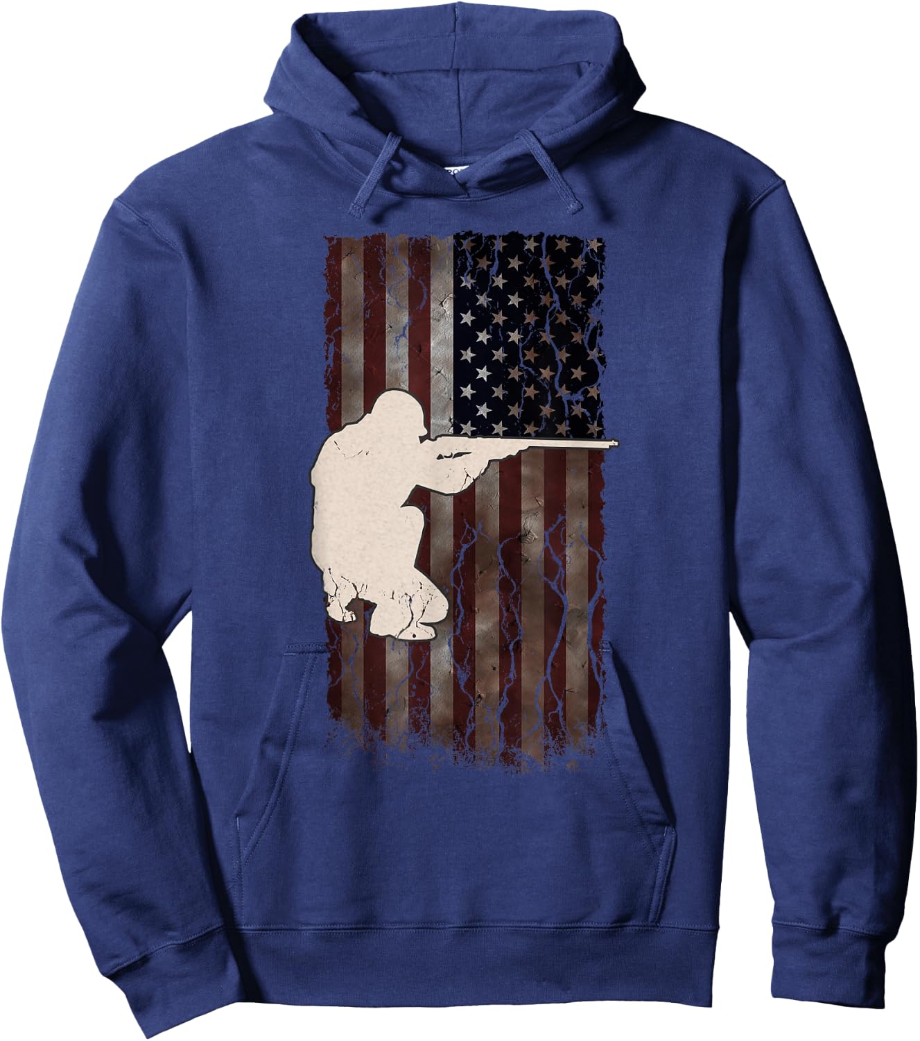 Allies Military Shooter WW2 / WW1 Vintage War Sniper Solider Hoodie - Hoodie | Navy