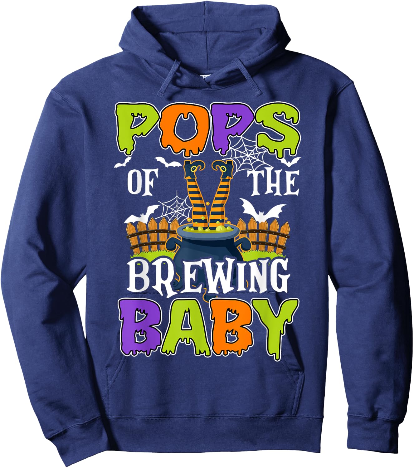 Pops Of The Brewing Baby Halloween Witch Baby Funny Hoodie - Hoodie | Navy
