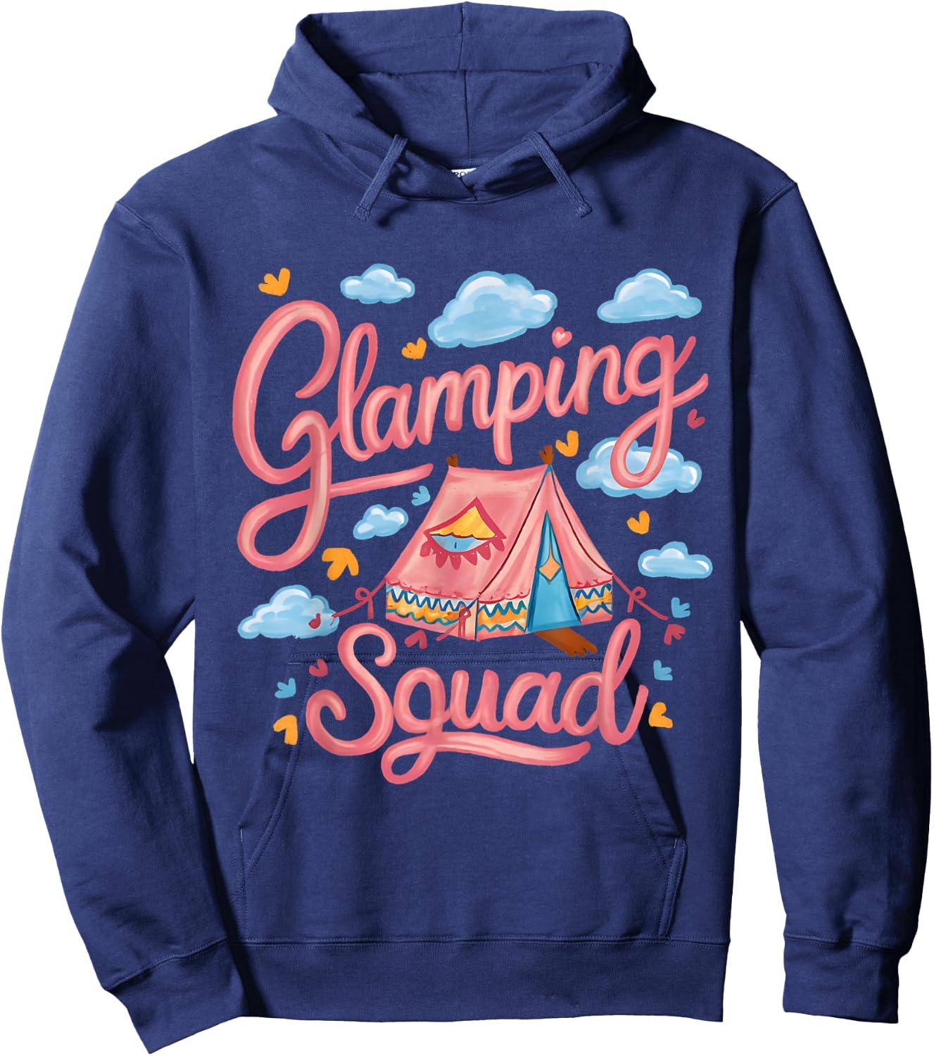 Funny Glamping Squad For Cool Outdoor Camping Lover Girls Hoodie - Hoodie | Navy