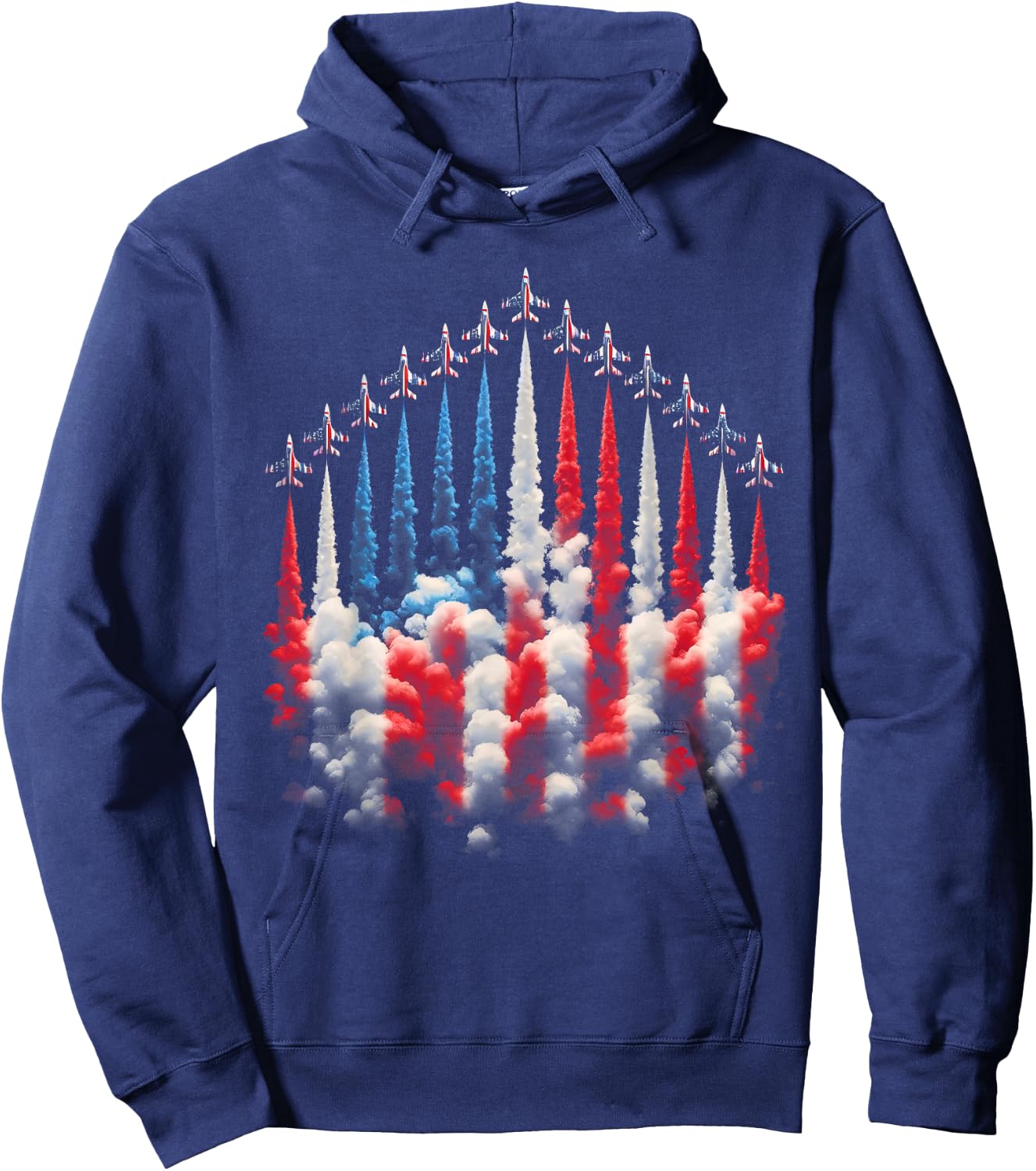 4th Of July Jet American Flag Patriotic USA Boys Hoodie - Hoodie | Navy
