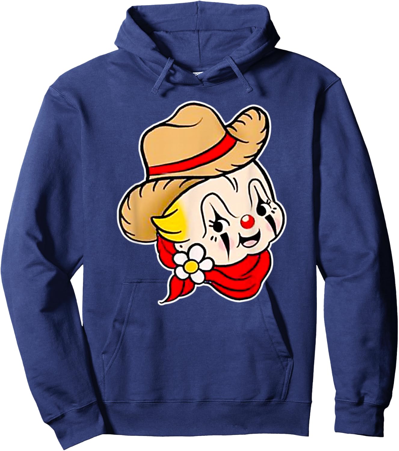 Kewpie Baby Rodeo Clown Cowboy Traditional Tattoo Flash Hoodie - Hoodie | Navy