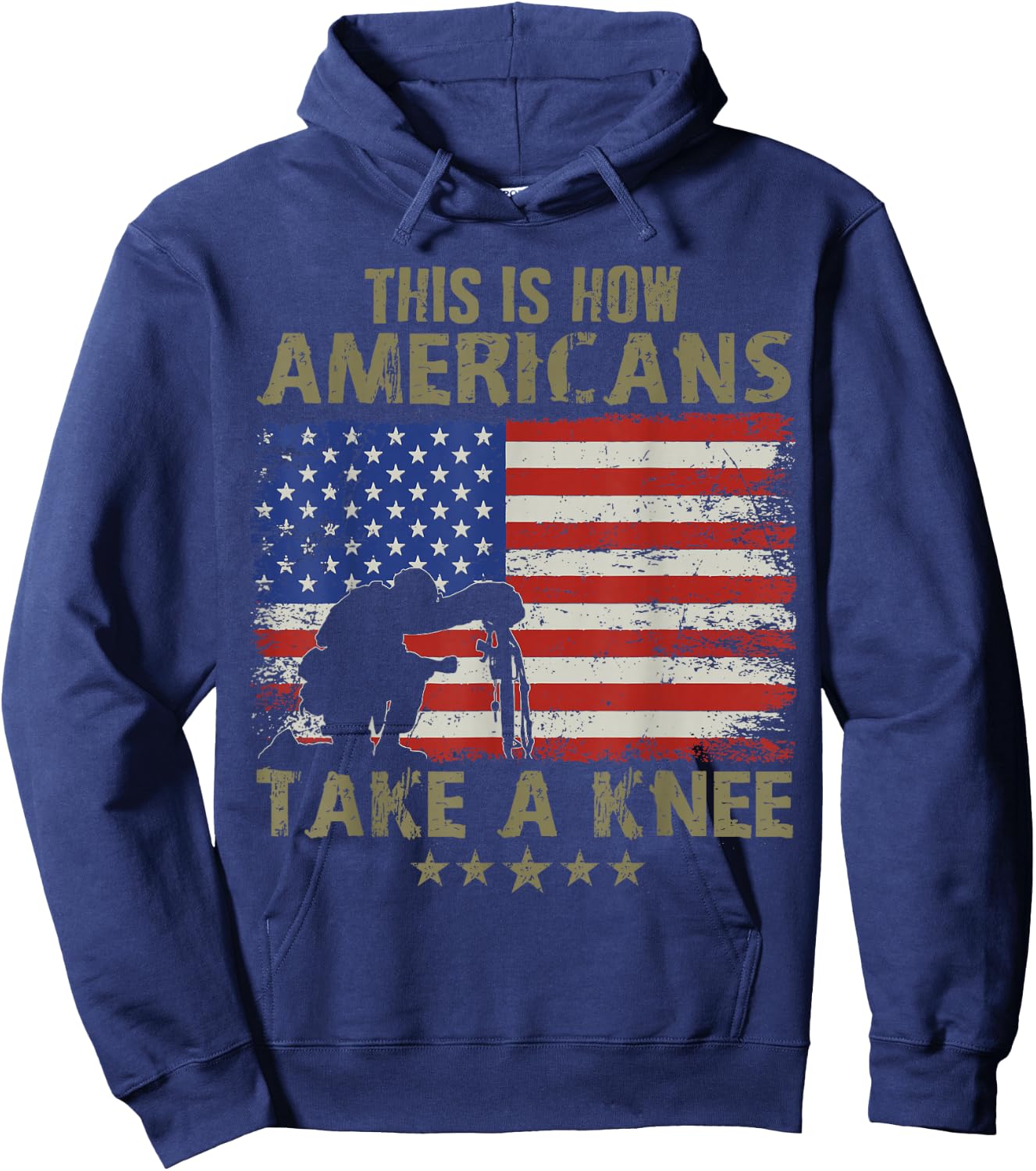 This is how Americans take a Knee Hoodie - Hoodie | Navy