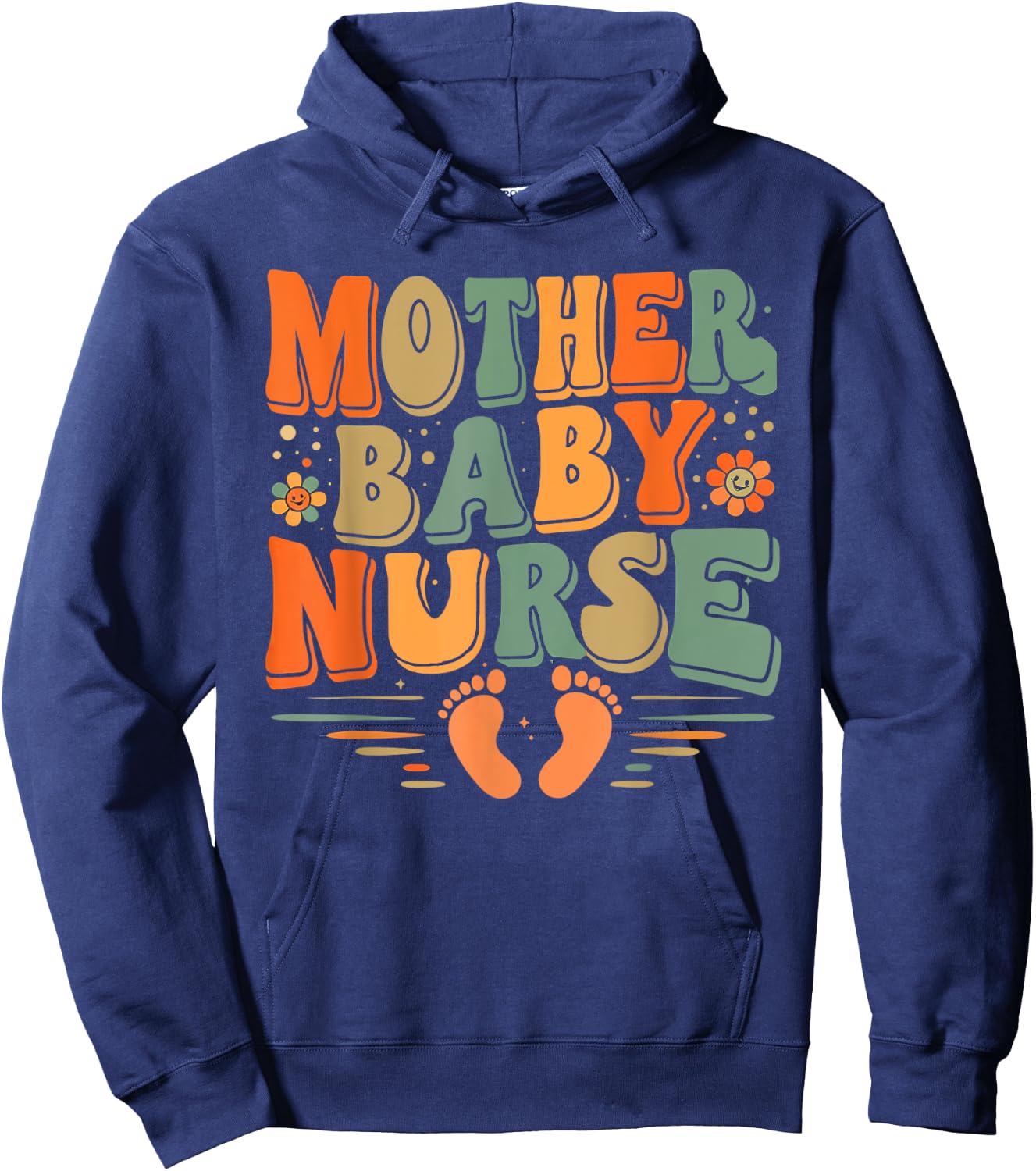 Postpartum Mother Baby Nurse Baby Postpartum Nursing Women Hoodie - Hoodie | Navy