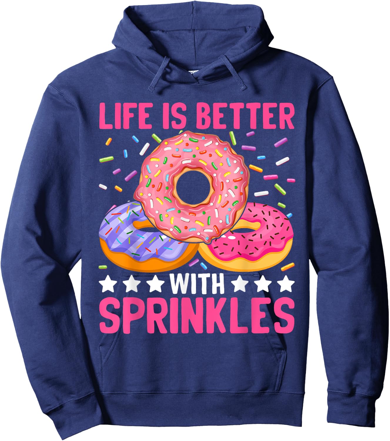 Life Is Better With Sprinkles Hoodie - Hoodie | Navy