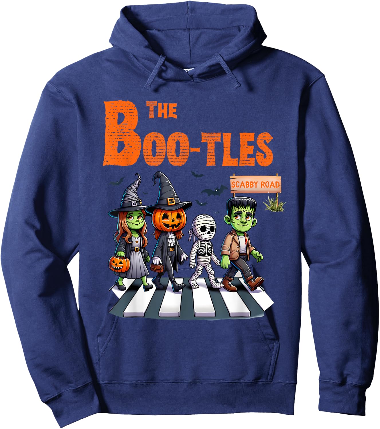 Groovy Funny The Boo-tles Spooky Halloween Trick or Treat Hoodie - Hoodie | Navy