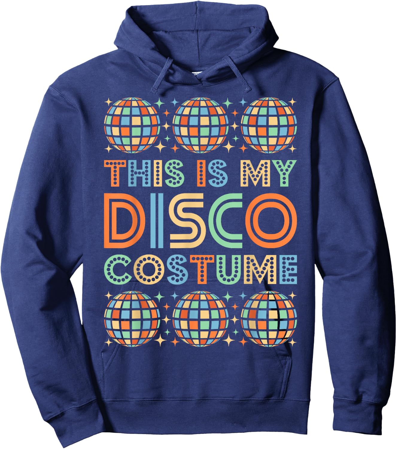 Vintage 60s 70s Disco Costume 60's 70's Theme Party Outfit Hoodie - Hoodie | Navy