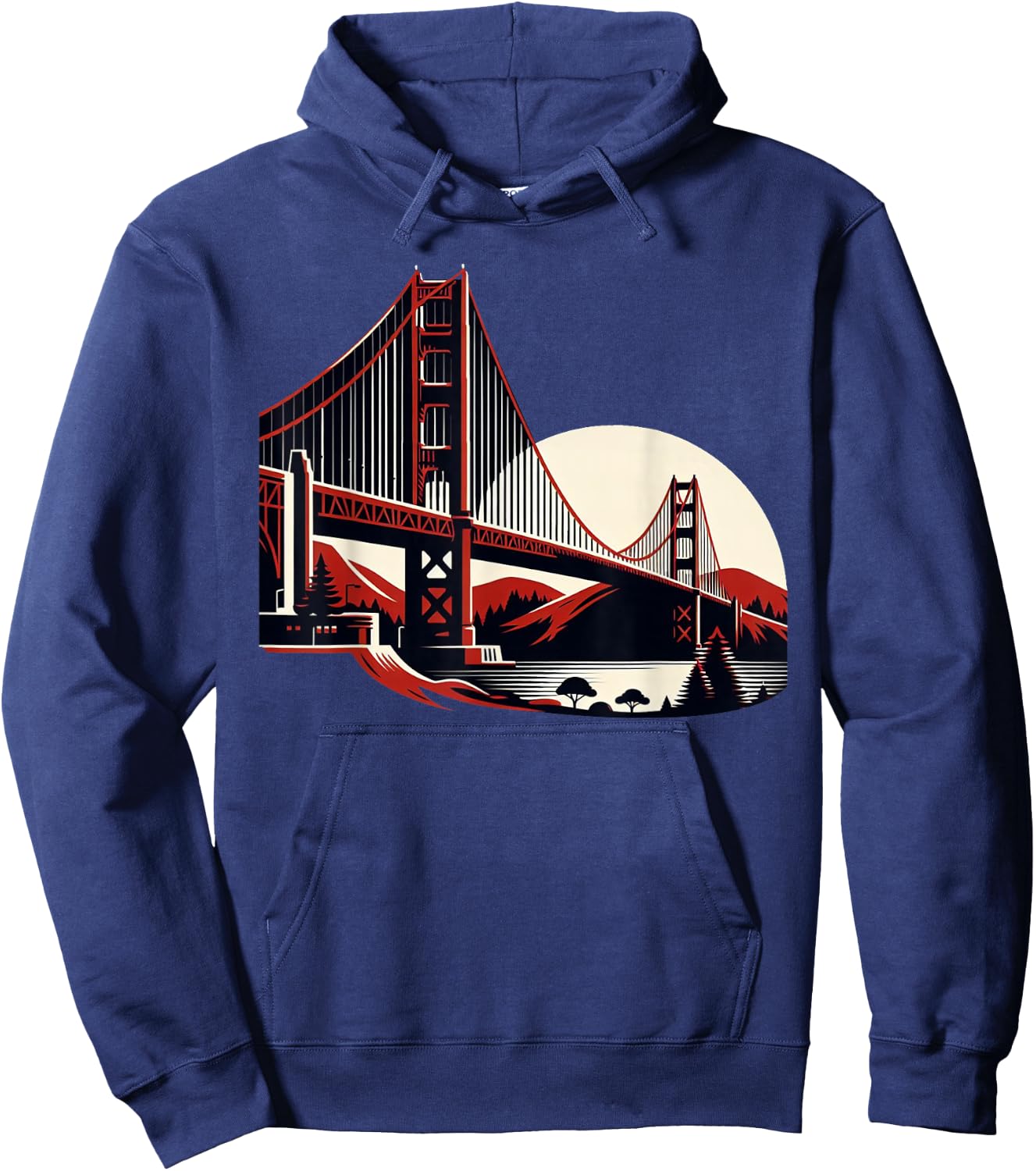 Golden Gate Bridge San Francisco California USA Golden Gate Hoodie - Hoodie | Navy