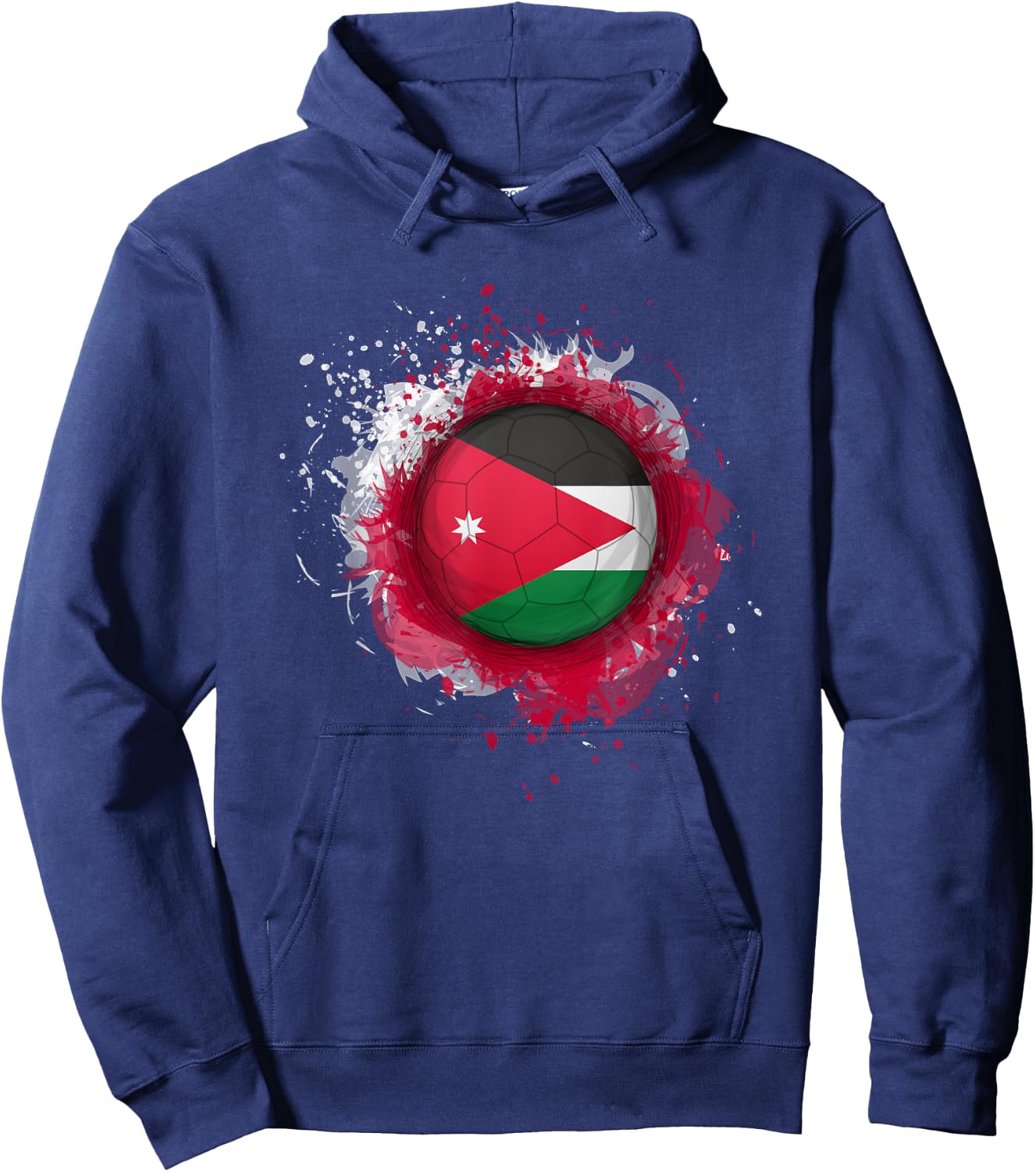 Proud Heritage Jordan Flag Soccer Ball Hoodie - Hoodie | Navy
