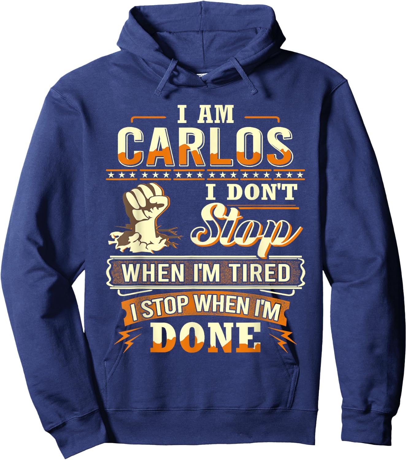 I am Carlos Shirt Personalized Carlos First Name Hoodie - Hoodie | Navy