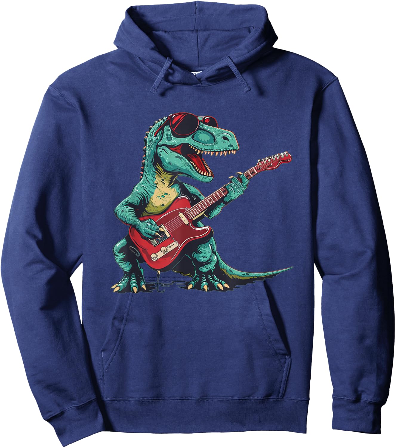 Guitar dinosaur for Jurassic and music lovers Hoodie - Hoodie | Navy