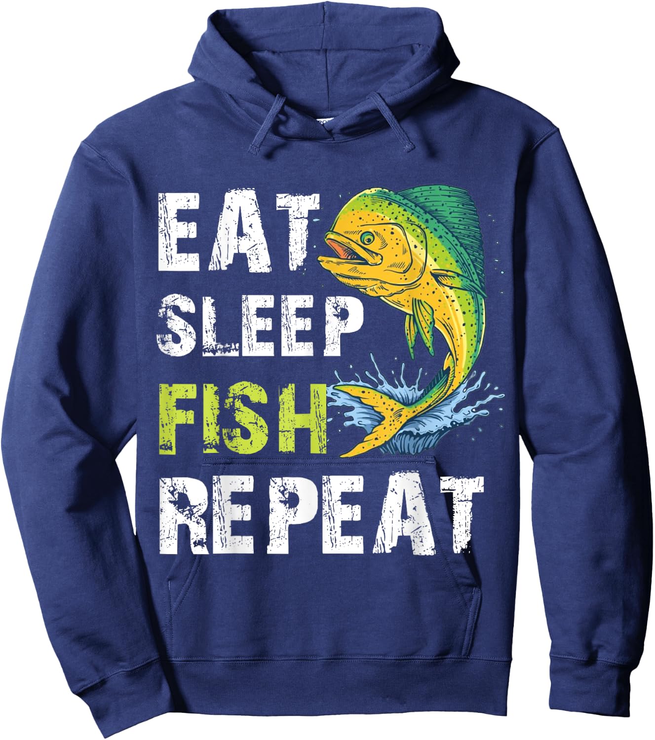 Eat Sleep Fish Repeat Hoodie - Hoodie | Navy