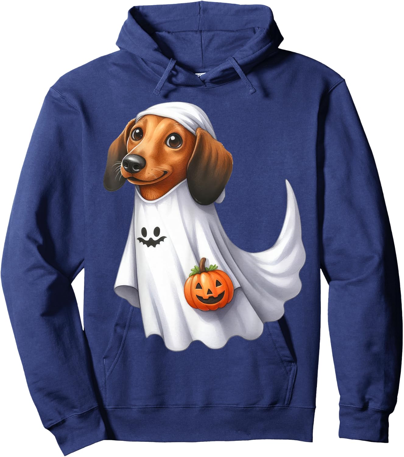 Dachshund Dog Halloween Costume Party Ghost Weiner Dog Men Women Kids Hoodie - Hoodie | Navy