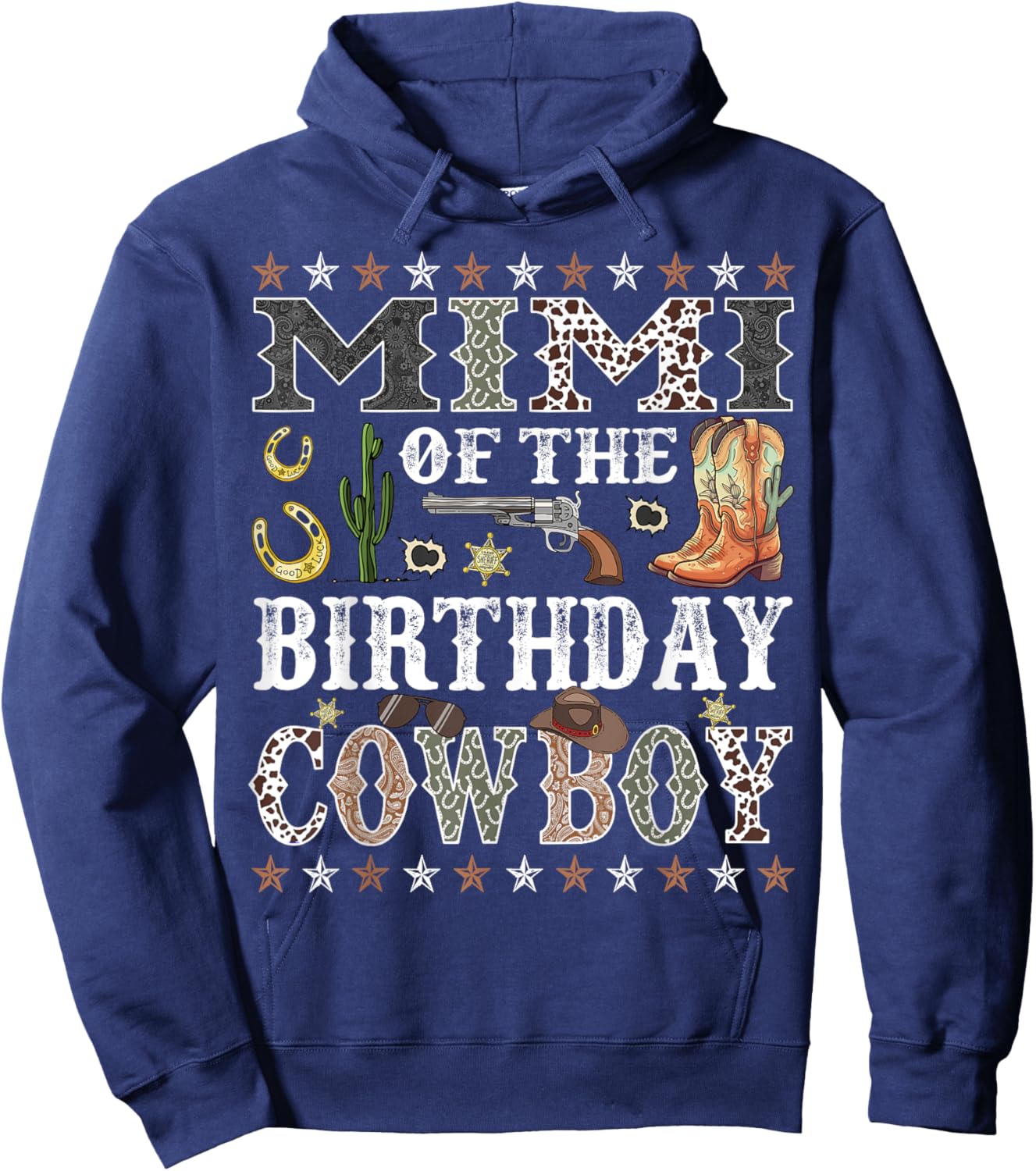 Mimi Of The Birthday Cowboy Rodeo Mimi Hoodie - Hoodie | Navy