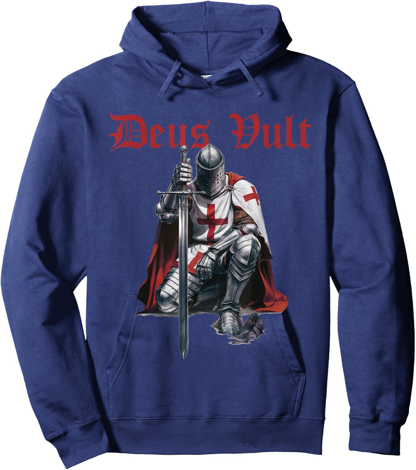 Deus Vult Knights Templar Crusades Hoodie - Hoodie | Navy