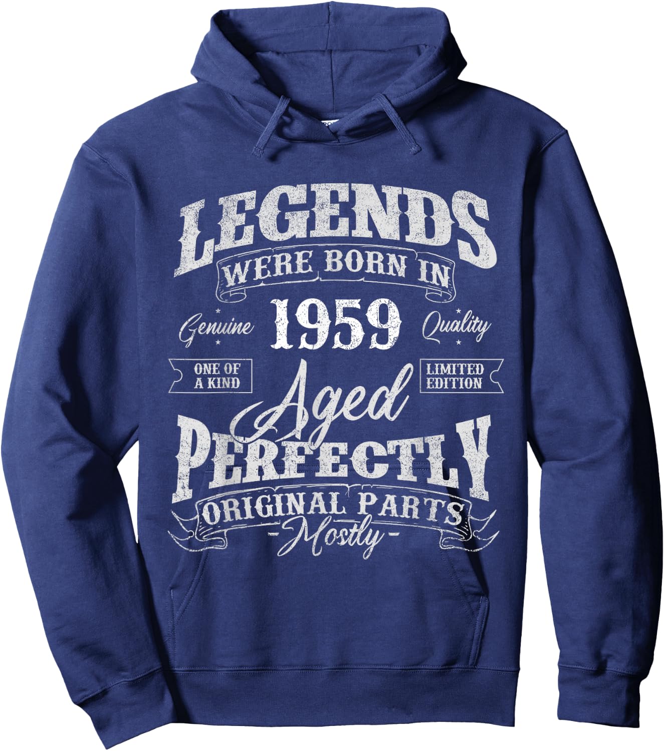 Legends Were Born In 1959 Year Of Birth Birthday Hoodie - Hoodie | Navy