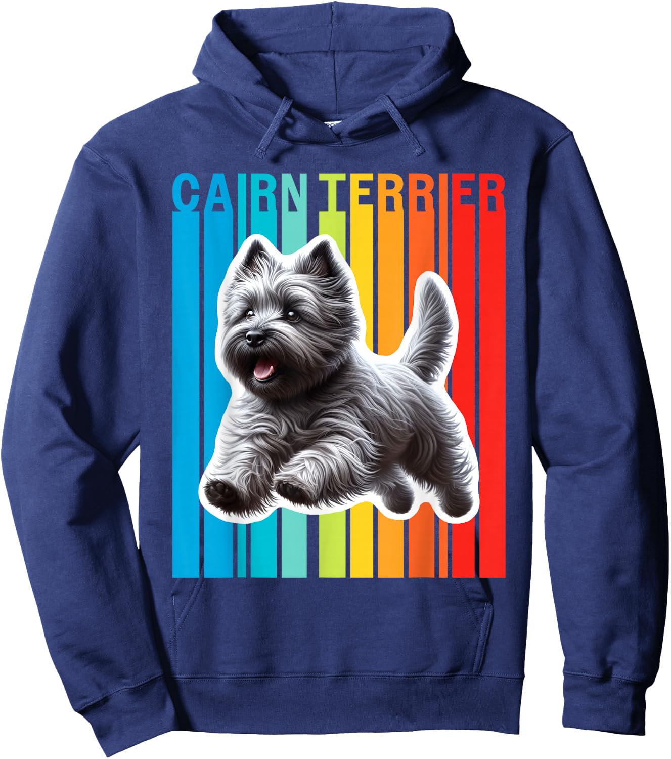 Colorful Cairn Terrier Hoodie - Hoodie | Navy