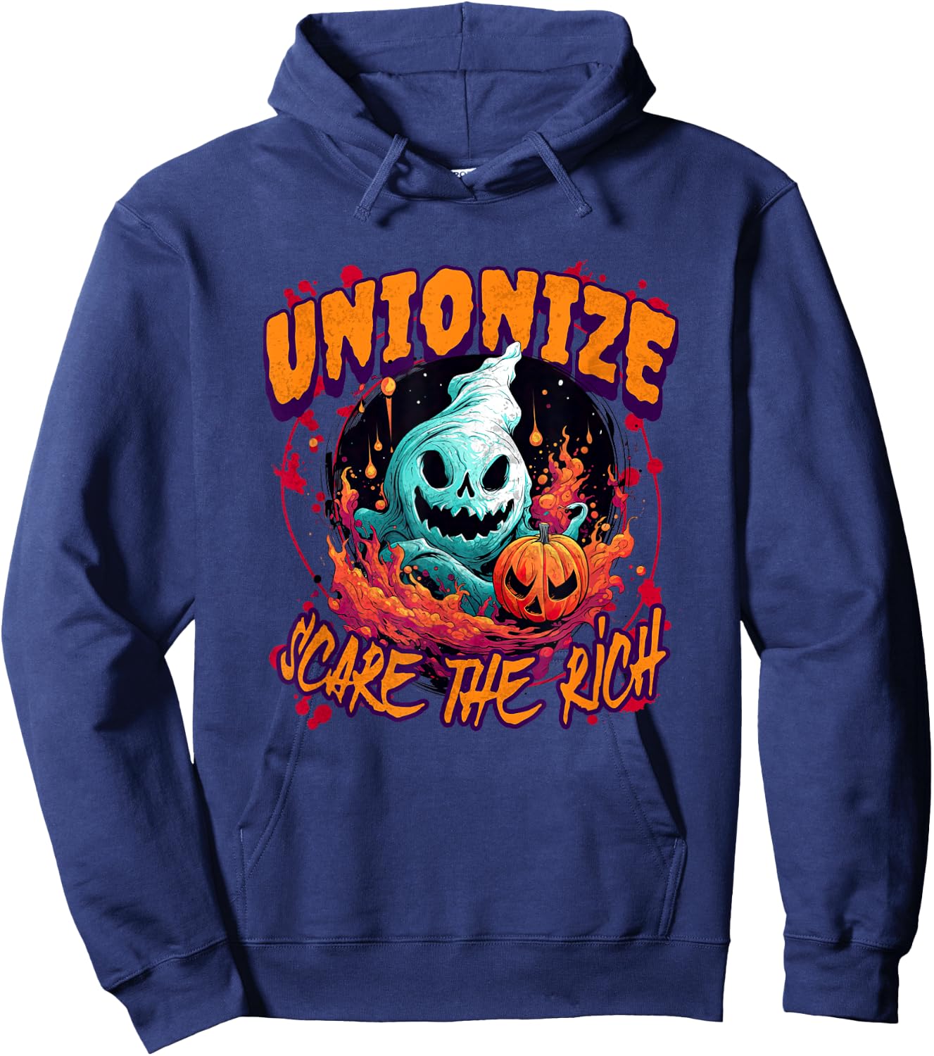 Unionize Halloween, Spooky Pro Union, For Union Member Hoodie - Hoodie | Navy
