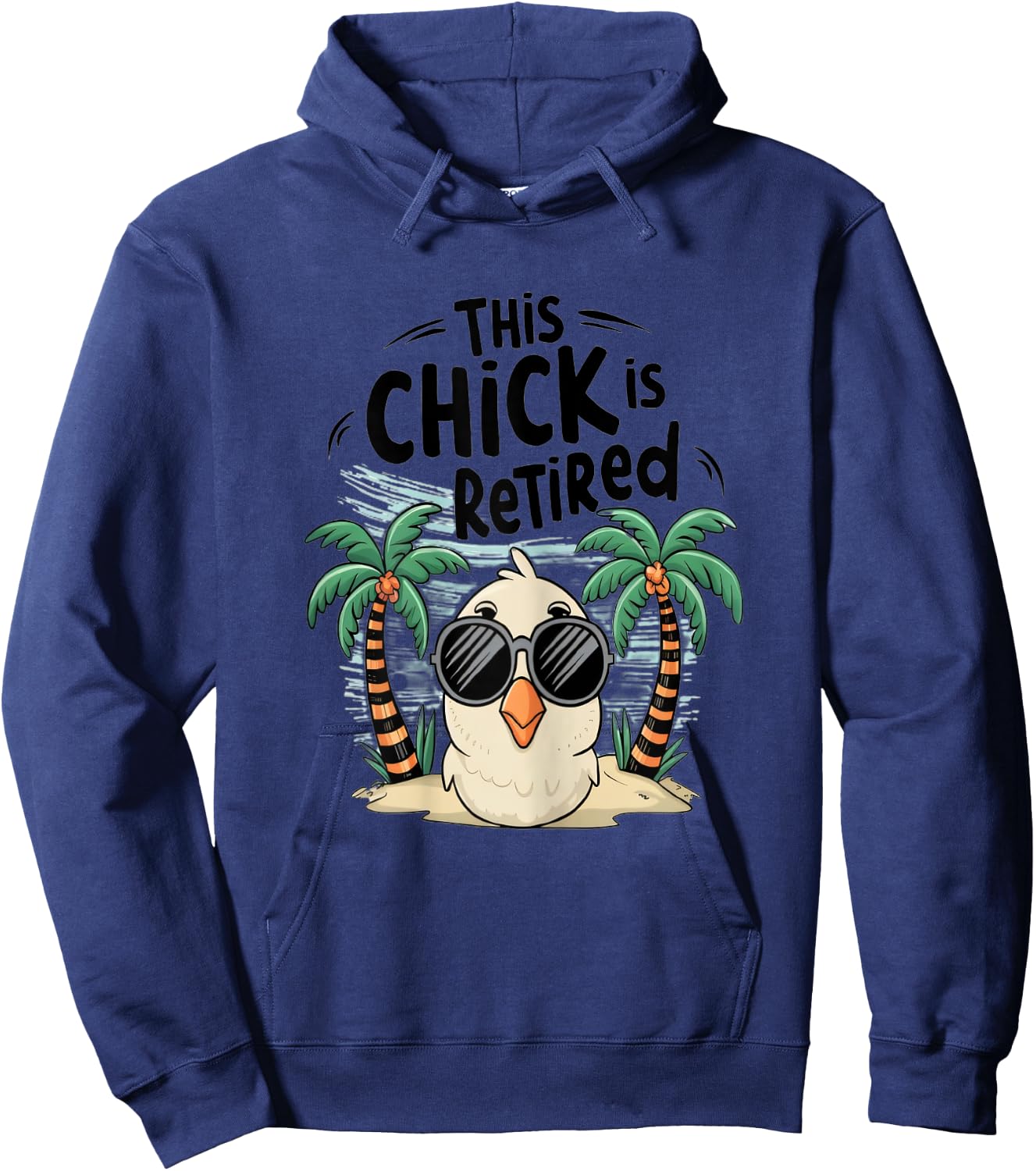 Freedom Years Fashions This Chick is Retired Women's Retirement Celebration , Female X-Small, Grey Hoodie - Hoodie | Navy