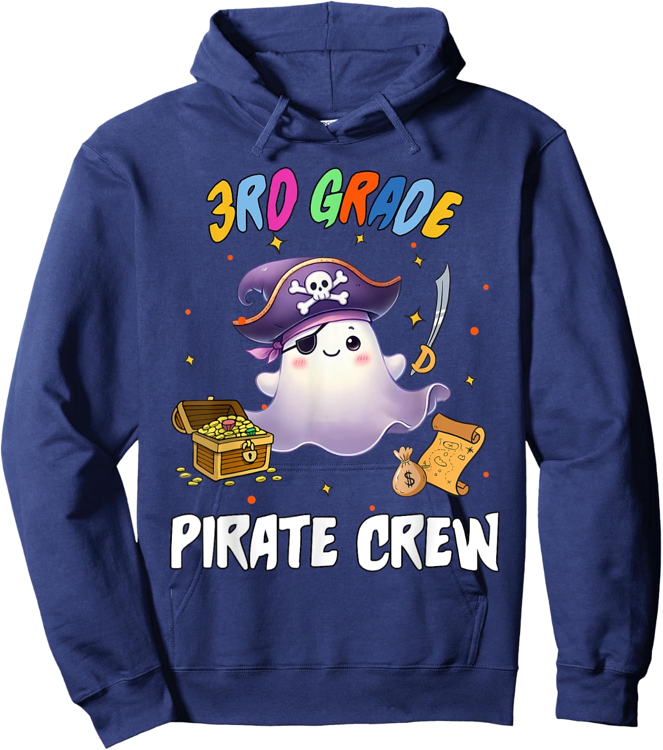 Third Grade Pirate Crew Halloween School Party Costume Hoodie - Hoodie | Navy