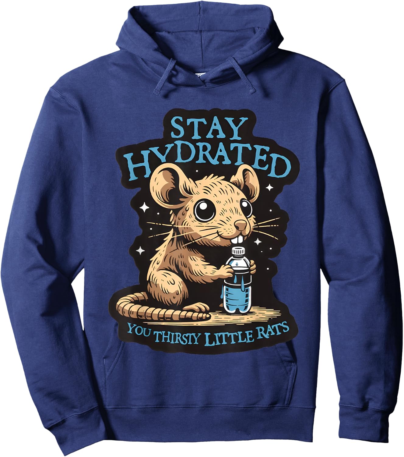 Atwwd Stay Hydrated Thirsty Rats Hoodie - Hoodie | Navy