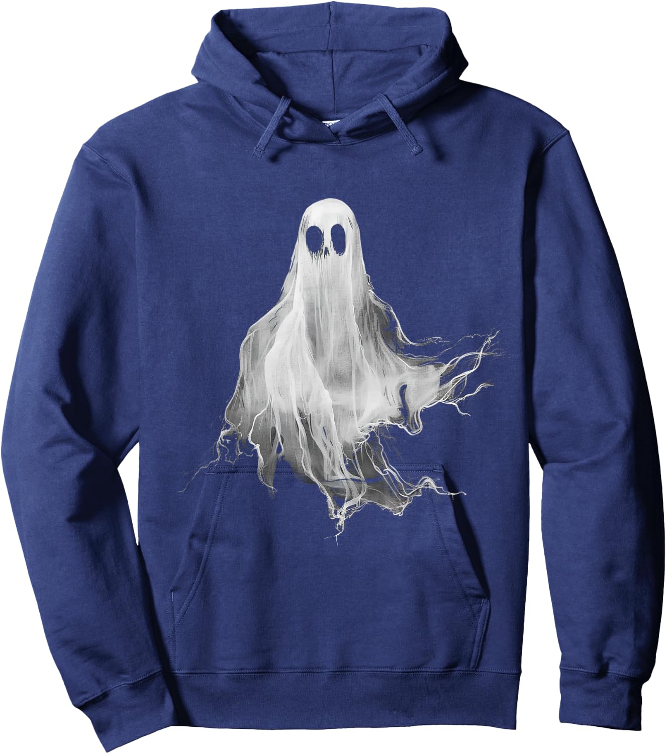 Ghost Horror Spooky Spirit Scary Halloween Goth Aesthetic Hoodie - Hoodie | Navy