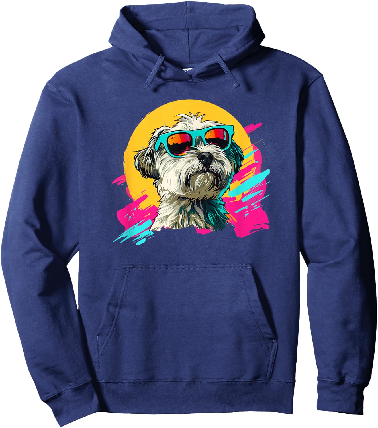 Kids Funny Retro Vintage 80s 90s Havanese Lover Hoodie - Hoodie | Navy