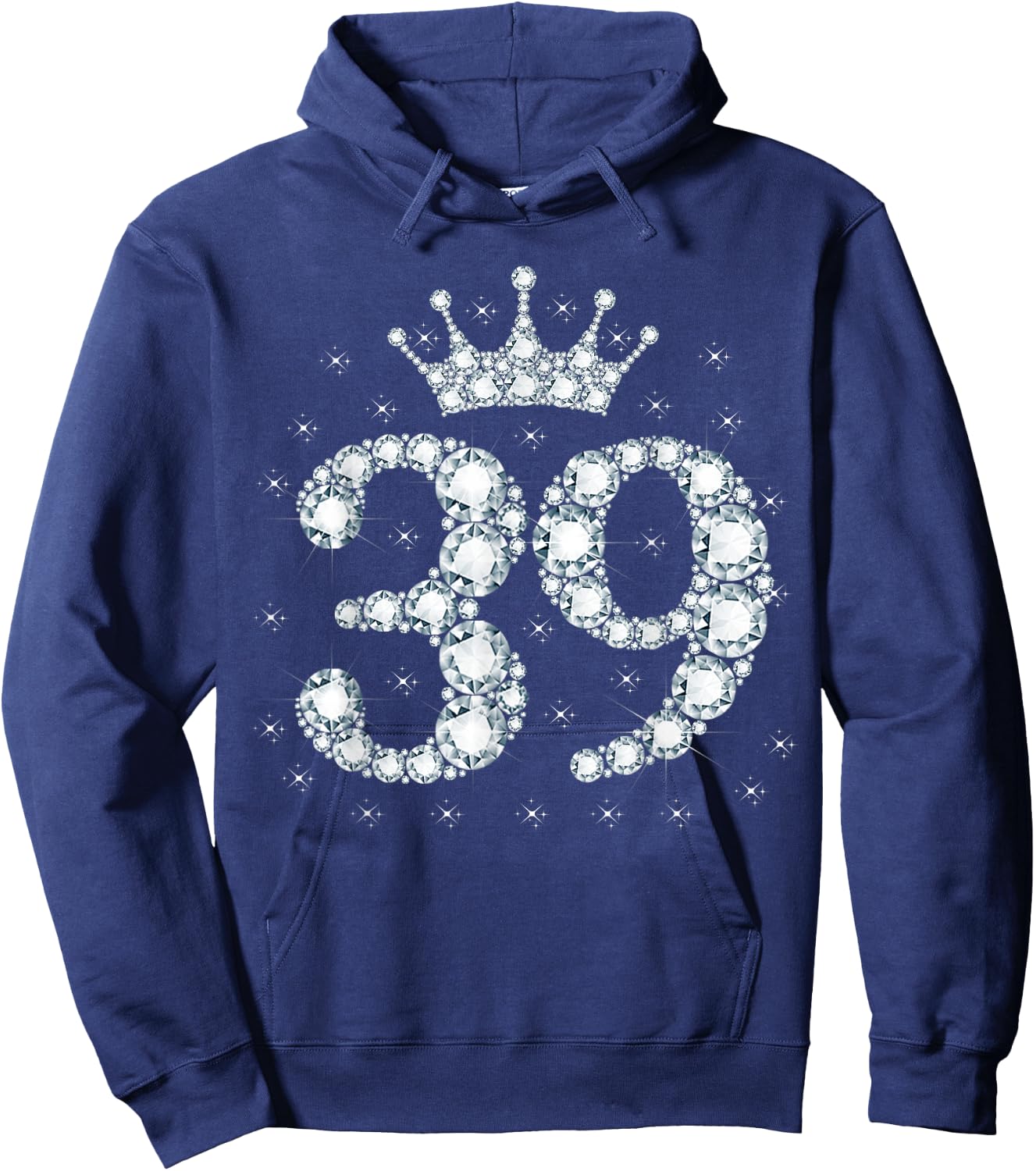 39 Crown 39 Years Old Happy 39th Birthday Girl Women Hoodie - Hoodie | Navy