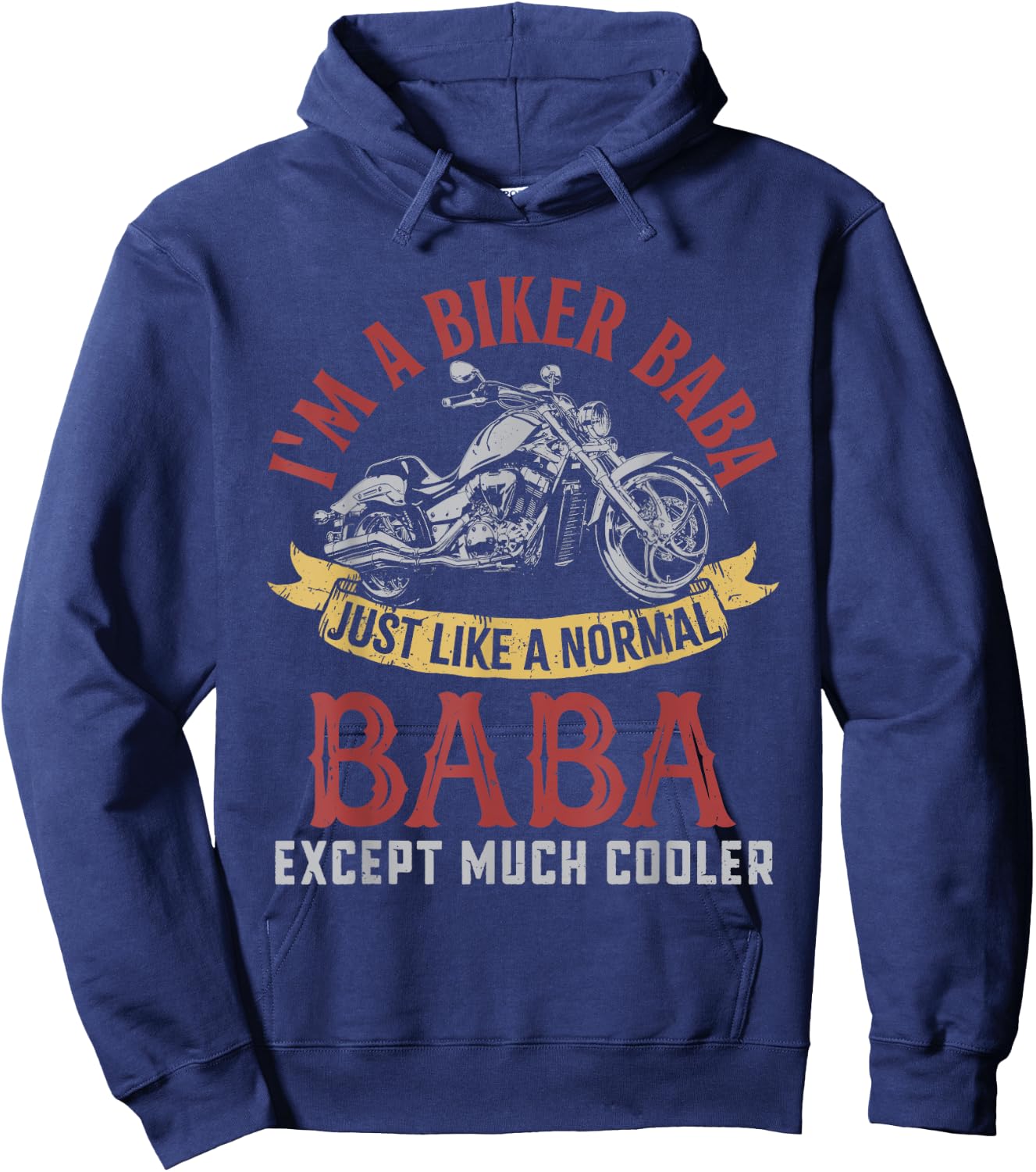Motorcycle I'm A Biker Baba Gifts For Father's Day Men Hoodie - Hoodie | Navy