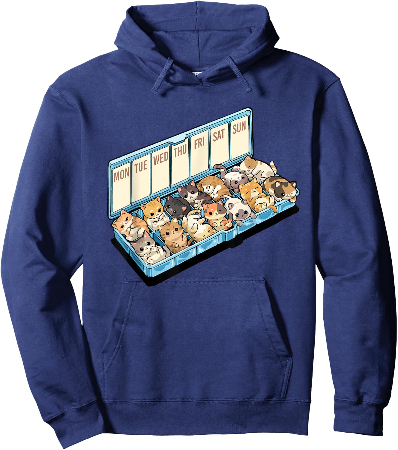 Cats Happiness Medicine Cute Cat Lovers Design Men Women Kids Hoodie - Hoodie | Navy