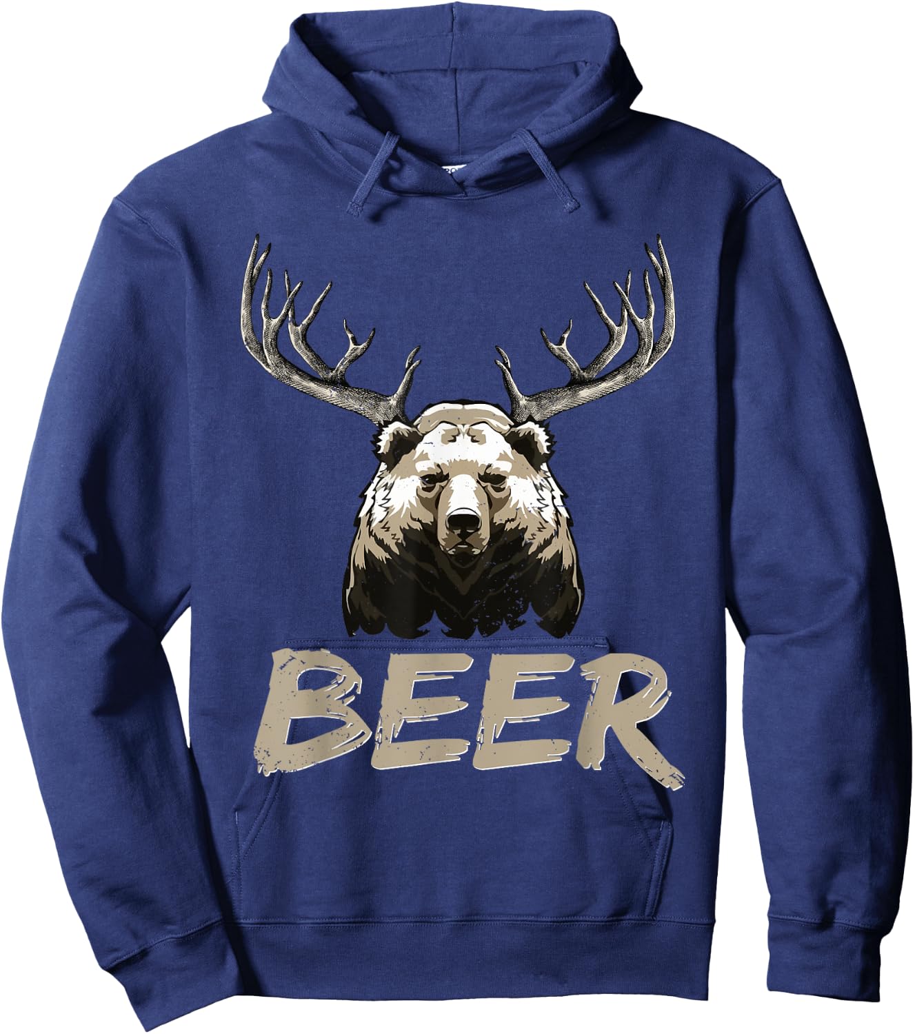 Bear Deer Beer Beer Lovers Drinkers Men Women Hoodie - Hoodie | Navy