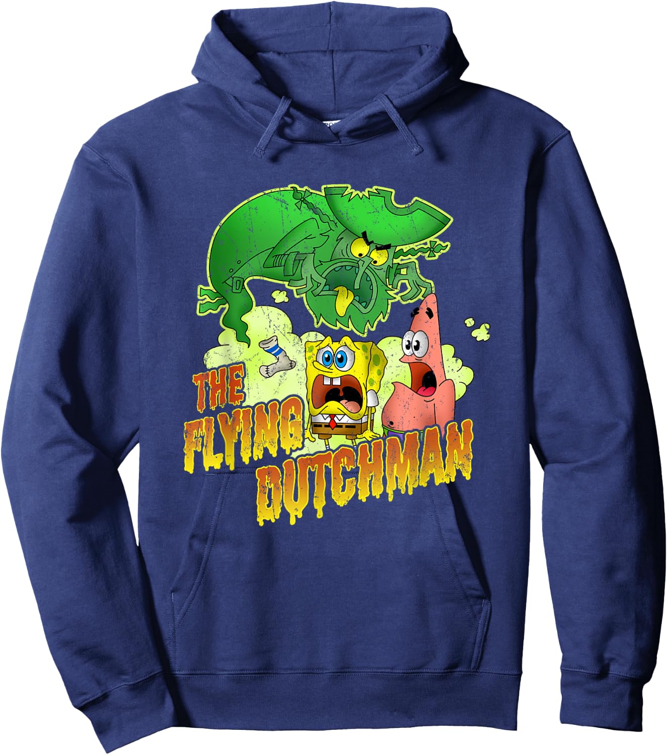 SpongeBob SquarePants The Flying Dutchman Distressed Hoodie - Hoodie | Navy