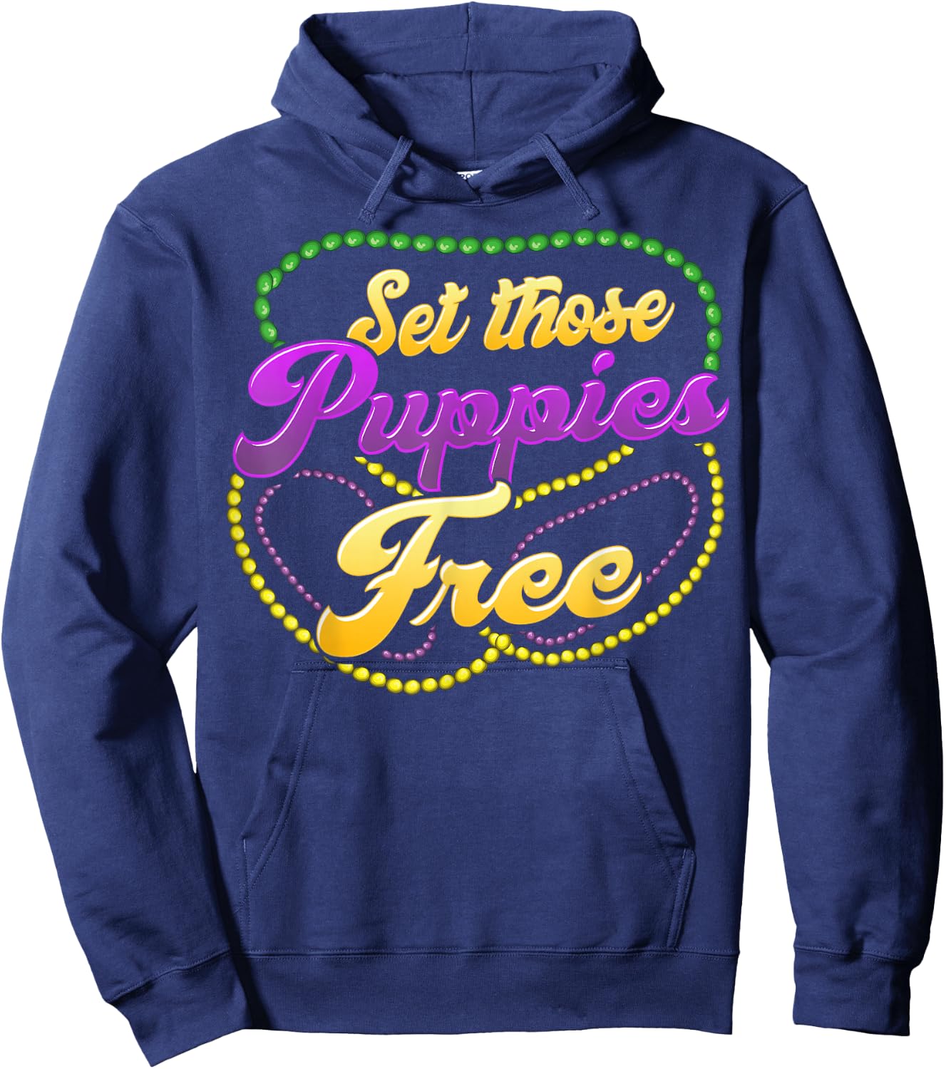 Mardis Gras Festival Beads, Boobs. Hoodie - Hoodie | Navy