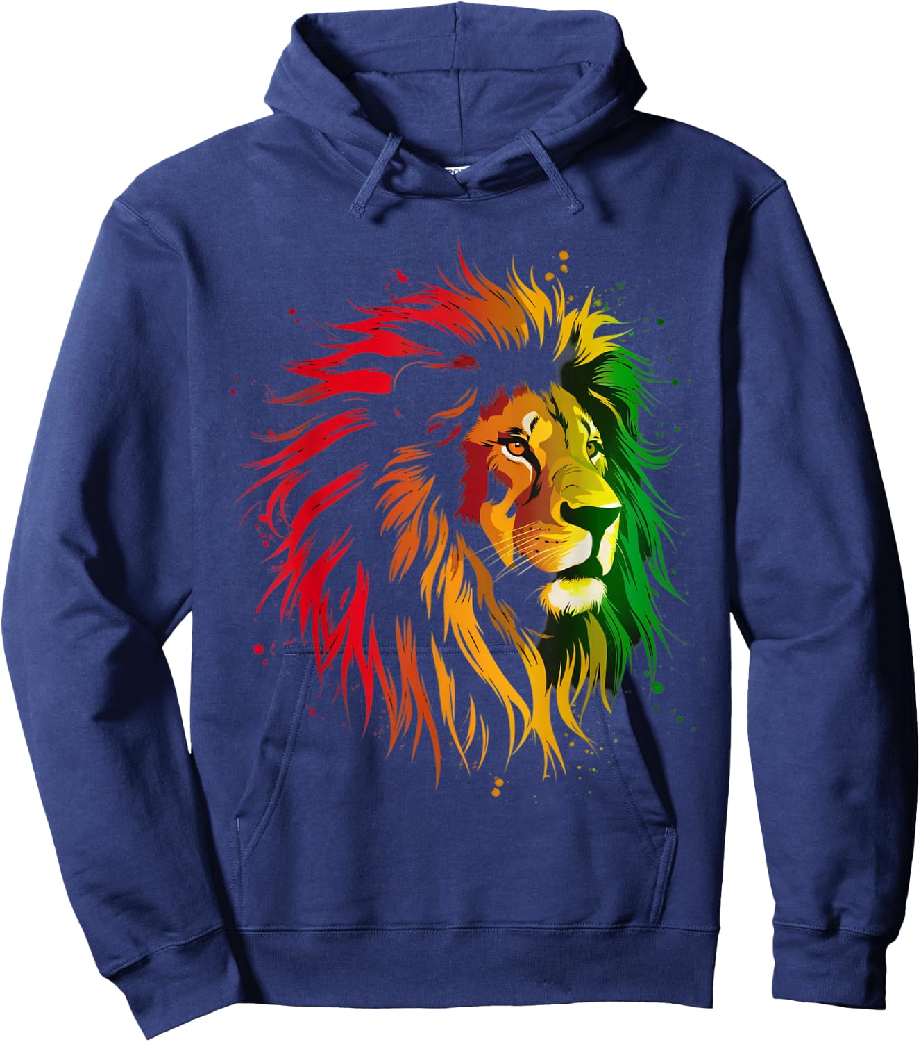 Jamaican Lion Jamaican Rasta Flag Lion Of Judah Reggae Music Hoodie - Hoodie | Navy