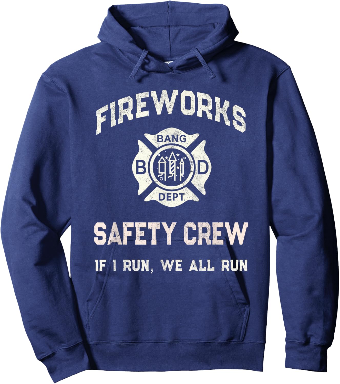 Cute 4th July FIREWORKS SAFETY CREW Pyro Director Team Dad Hoodie - Hoodie | Navy