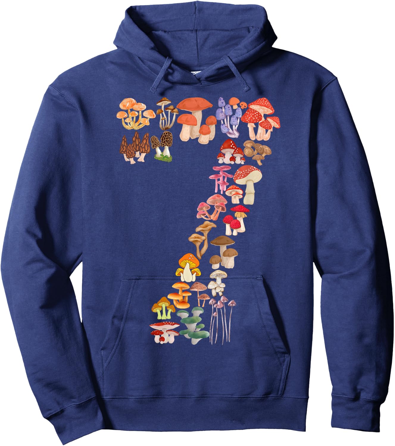 Kids 7th Birthday Mushroom Themed 7 Years Old Boys Girls Hoodie - Hoodie | Navy