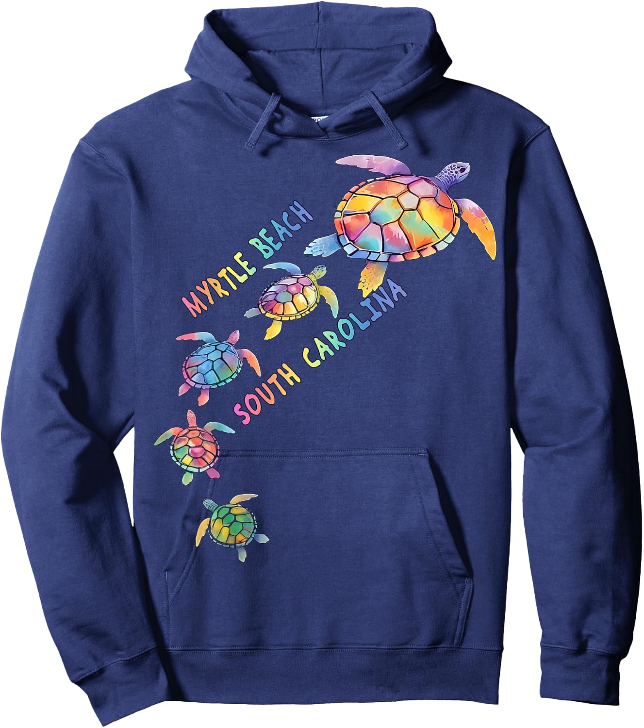 Myrtle Beach South Carolina Sea Turtle Lover Beach MB Hoodie - Hoodie | Navy