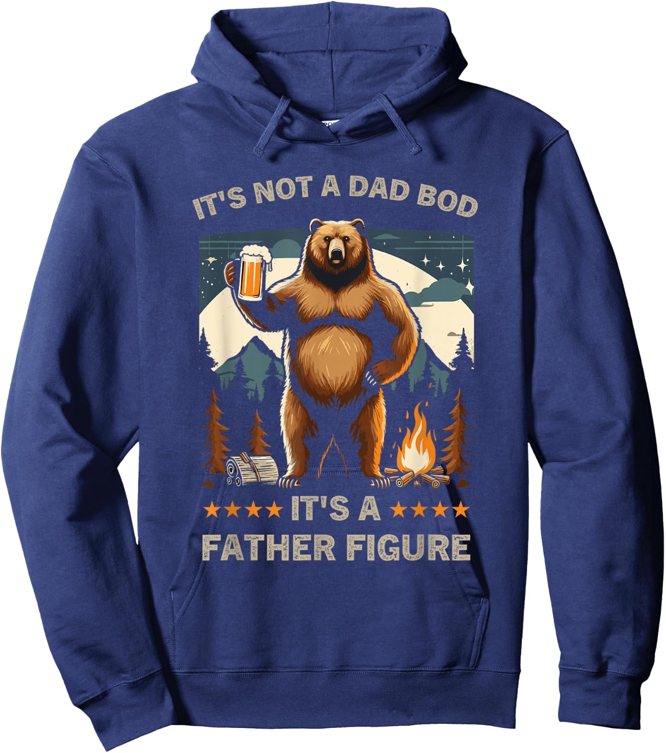 It's Not A Bad Bod It's A Father Figure Family Dad funny Hoodie - Hoodie | Navy