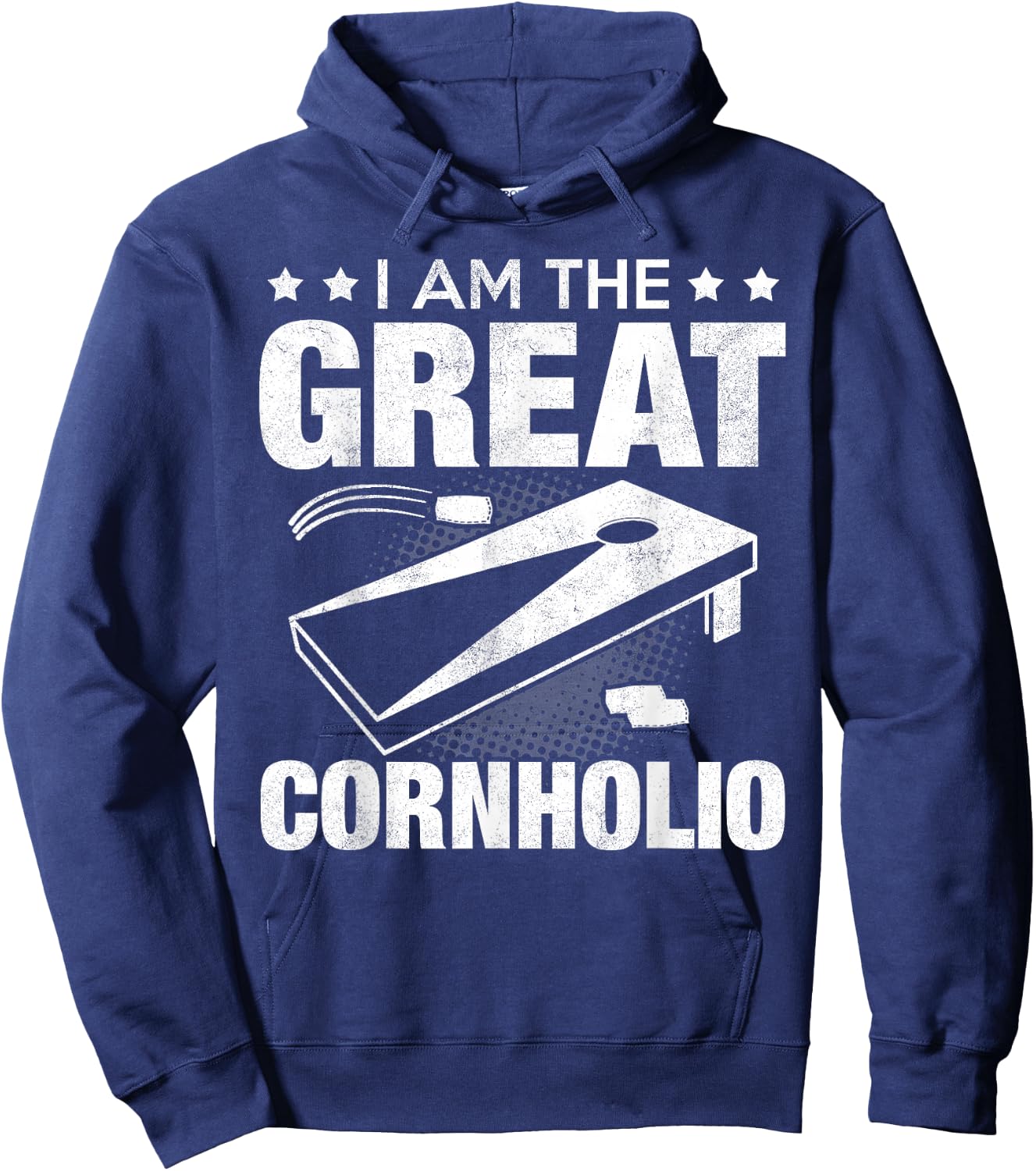 Cornhole Teams I Am the Great Cornholio Black X-Small Hoodie - Hoodie | Navy