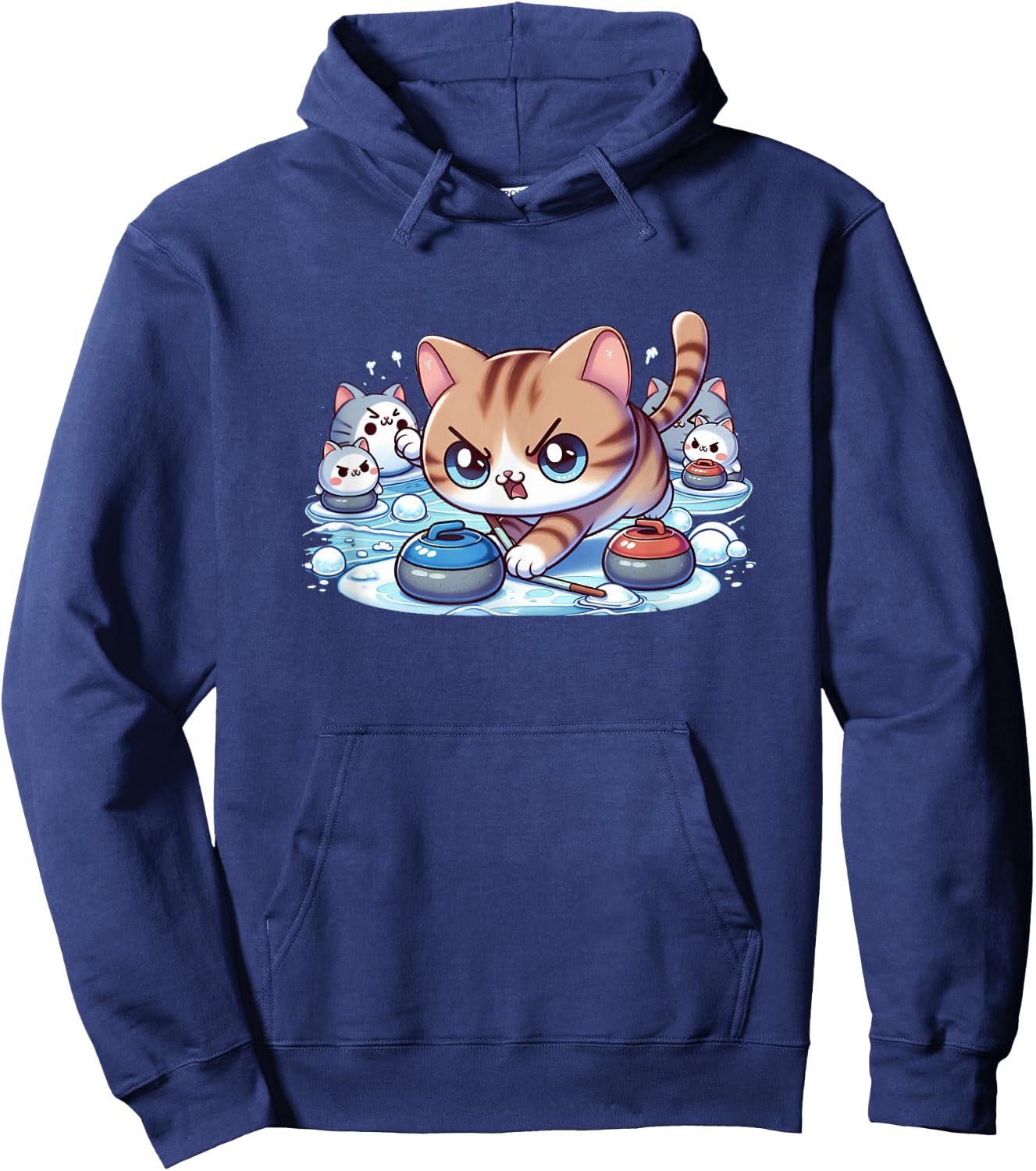 Cats Curling Hoodie - Hoodie | Navy
