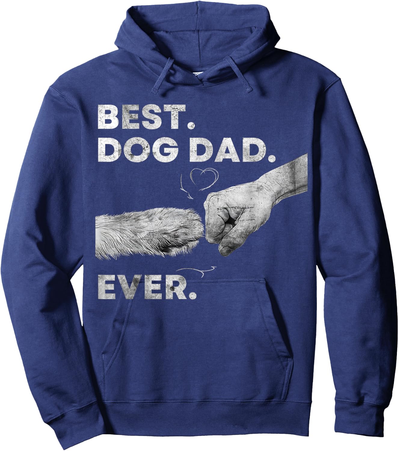 Best Dog Dad Ever Vintage Graphic Men Fathers Day Hoodie - Hoodie | Navy