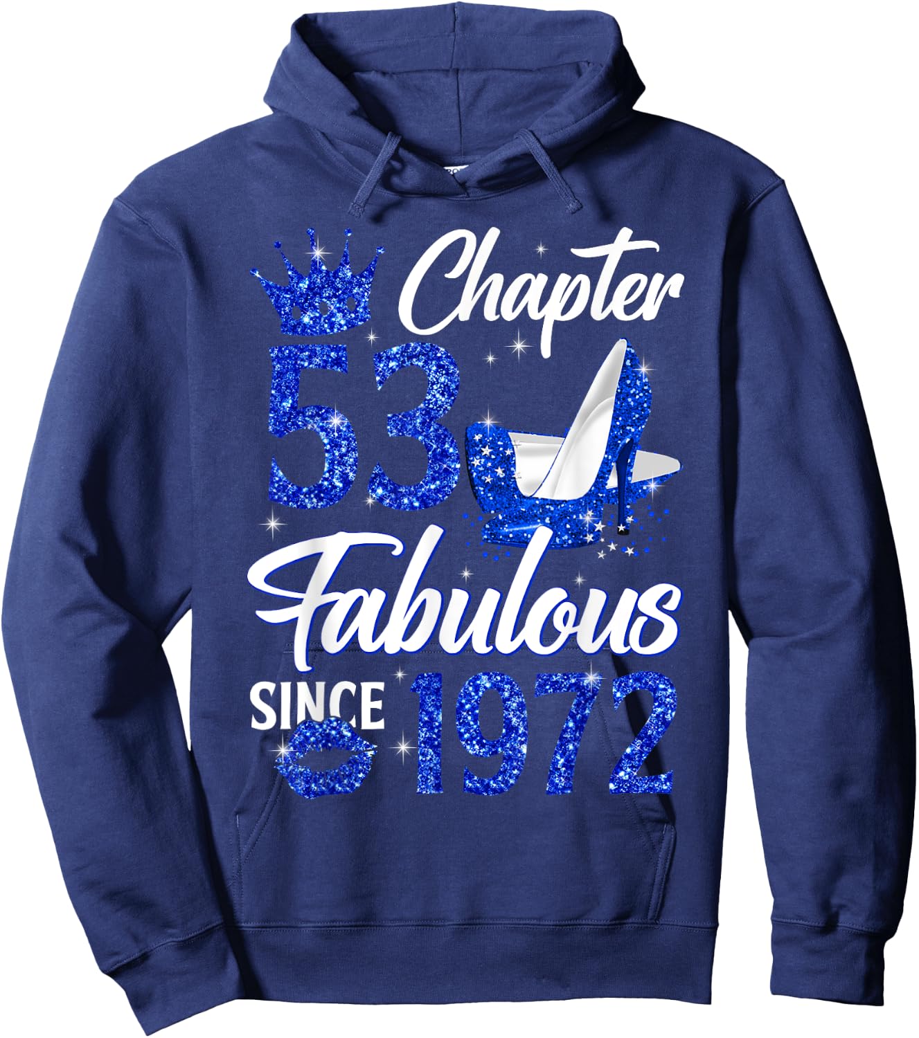 Chapter 53 Fabulous Since 1972 53rd Leopard Birthday Queen Hoodie - Hoodie | Navy