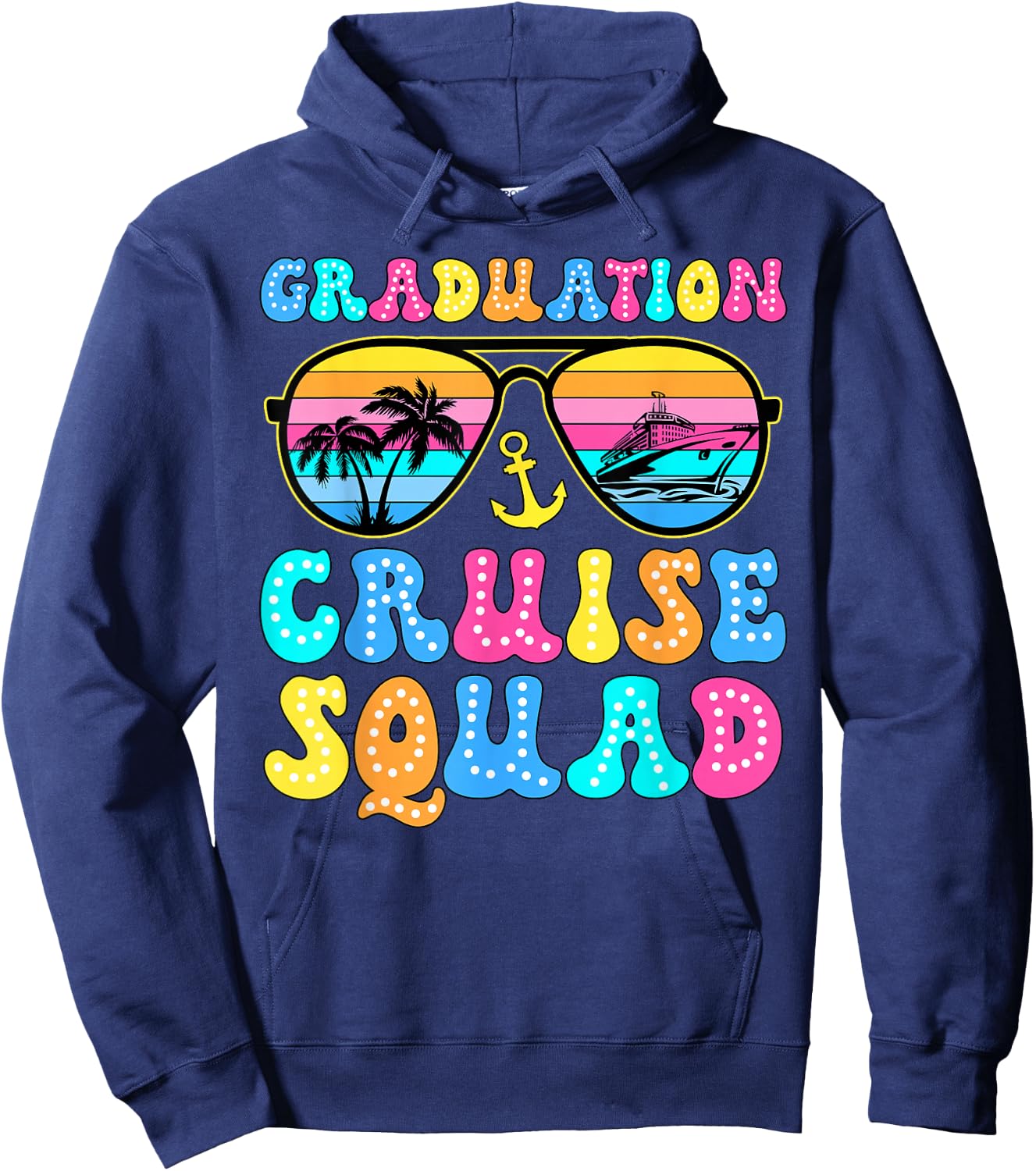 Graduation Cruise Squad Funny Cruising Graduation 2024 Hoodie - Hoodie | Navy