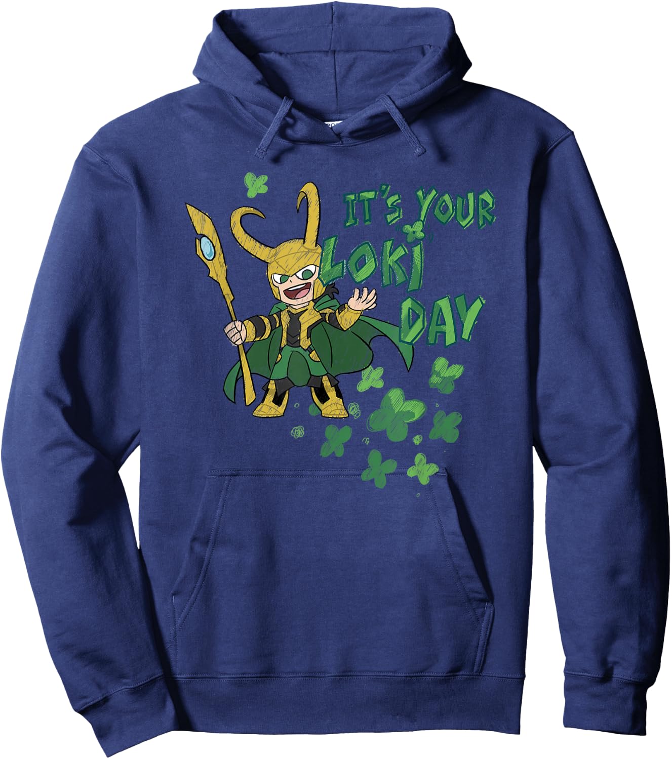 Marvel It's Your Loki Day 4-Leaf Clovers St. Patrick's Day Hoodie - Hoodie | Navy