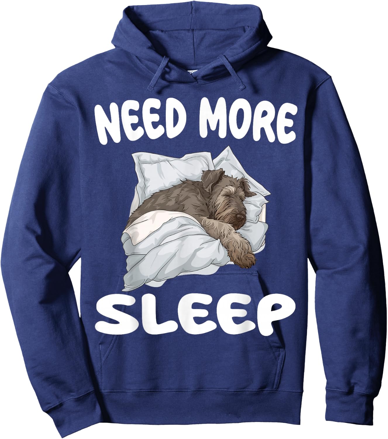 Cute Irish Wolfhound Need More Sleep Pajamas Nightgown Hoodie - Hoodie | Navy
